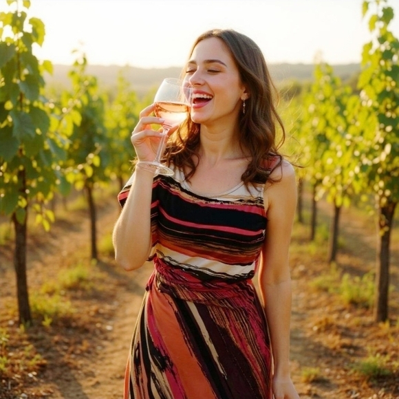 Worthington ✦ Abstract Midi Dress ✦ Sleeveless Asymmetrical Stretch Knit NWT M - Picture 13 of 16